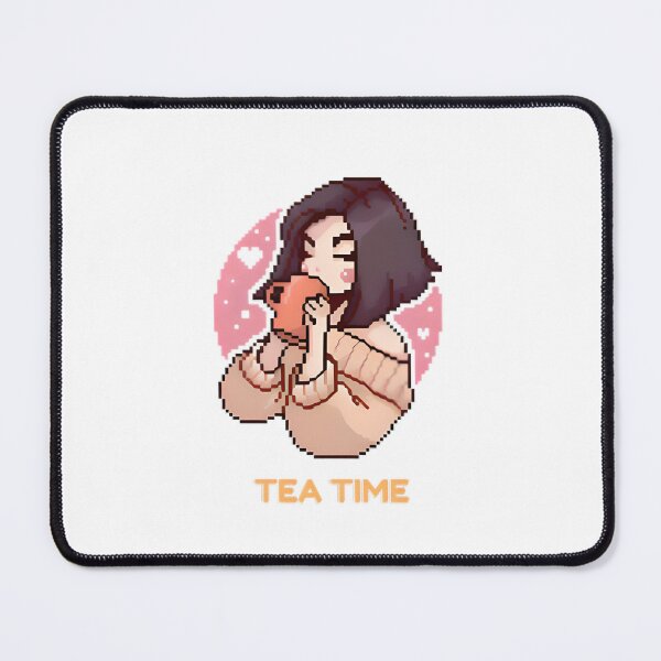 Item preview, tea time (8bits girl) designed and sold by ANGELGOMEZ16.