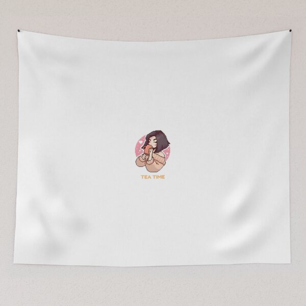 Item preview, tea time (8bits girl) designed and sold by ANGELGOMEZ16.