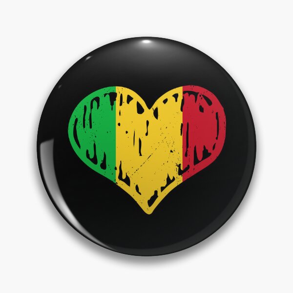 Artikelvorschau, Mali Flag Heart Love entworfen und verkauft von rafaeltto.