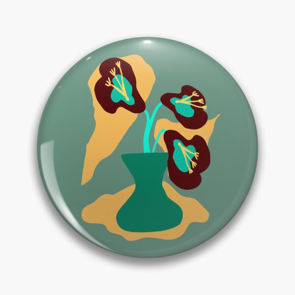 Item preview, Once and Floral, Anthuriums in Vase - Sage Green designed and sold by majestikmag.