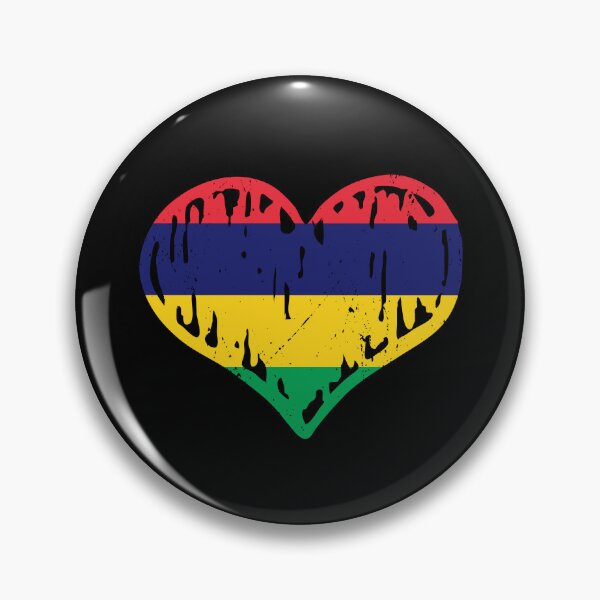 Artikelvorschau, Mauritius Flag Heart Love entworfen und verkauft von rafaeltto.