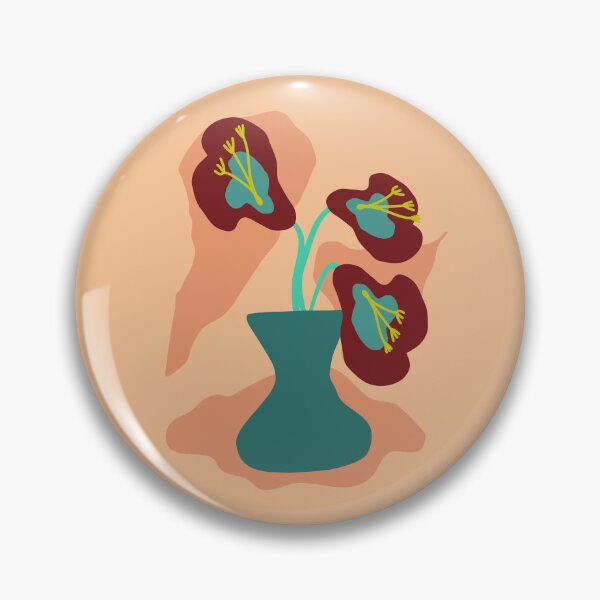 Item preview, Once and Floral, Anthuriums in Vase - Red Peach designed and sold by majestikmag.