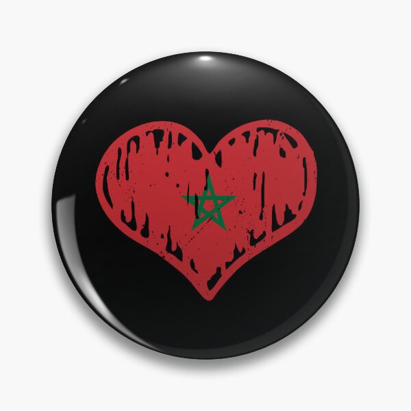 Artikelvorschau, Morocco Flag Heart Love entworfen und verkauft von rafaeltto.