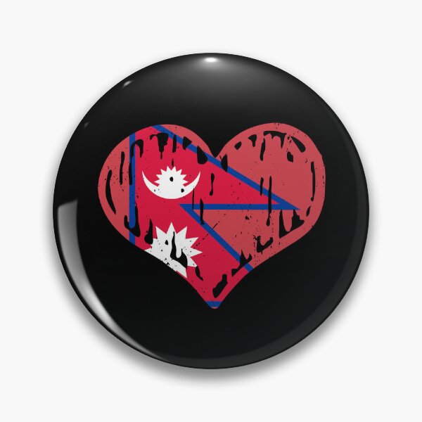Artikelvorschau, Nepal Flag Heart Love entworfen und verkauft von rafaeltto.