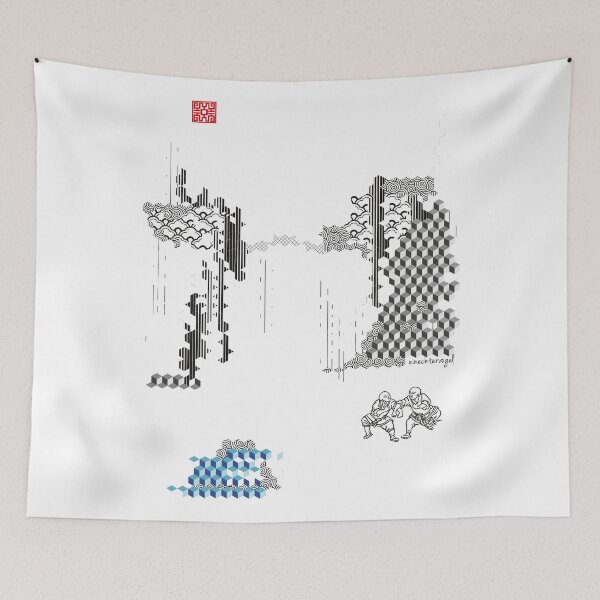 Item preview, abstrakte Landschaft, abstract landscape, geometric pattern,Gong Fu designed and sold by einechtervogel.