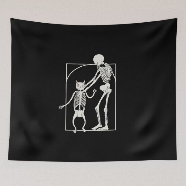 Item preview, Skeleton And Cat - Best Friends designed and sold by brandonpickus.