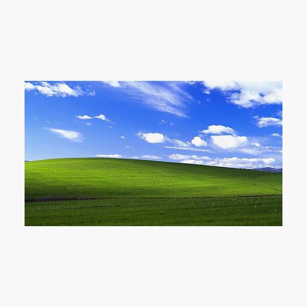 windows XP bliss wallpaper Photographic Print
