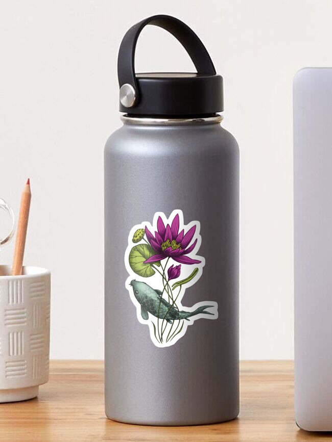 Aperçu 1 sur 3. Sticker avec l'œuvre Pink Water Lily créée et vendue par CaroleBielicki.