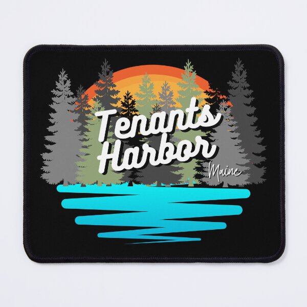 Item preview, Tenants Harbor Logo Spruces and Sunset designed and sold by DrEyehacker.