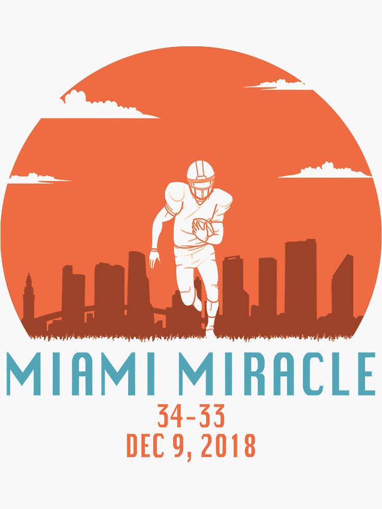 Miami Miracle Funny Football Dolphins T-Shirt Anime t-shirt vintage clothes  Blouse Short sleeve tee mens white t shirts