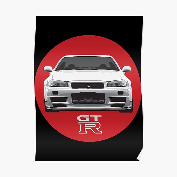 Nissan Skyline GTR R34-Design Poster