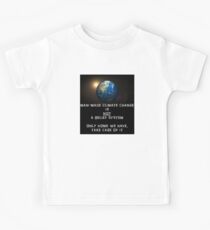 Climate Change White Text Kids Tee