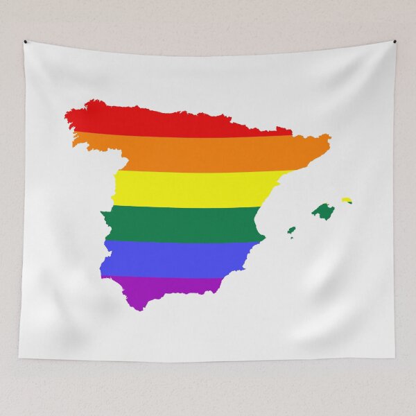 Item preview, Spain LGBT Rainbow Flag designed and sold by lukassfr.