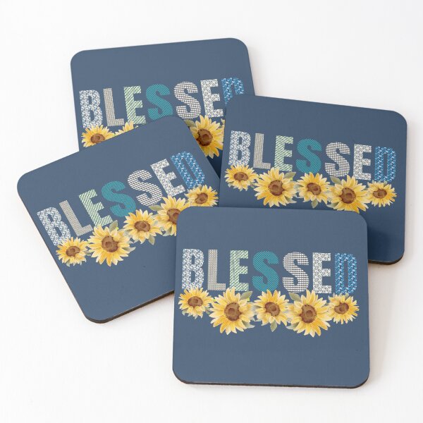 Item preview, Sunflowers with BLESSED for Beautiful Design designed and sold by tranquilbeach.