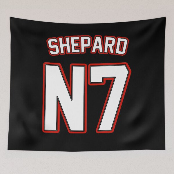 Item preview, The Great Retro Commander Shepard Jersey Mass Effect Athletic Jersey Music Awesome designed and sold by Hanson243Aiden.