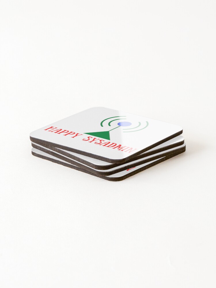 Thumbnail 4 of 5, Coasters (Set of 4), Sysadmin Day designed and sold by theredsharp.