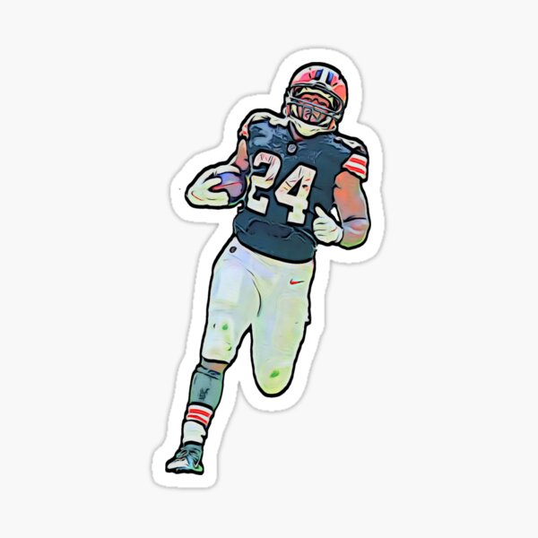 Nick Chubb STICKER #24 - Cleveland Browns NFL Batman Dawg Pound Running  Back