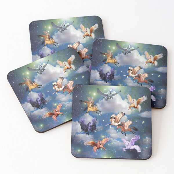 Item preview, Flying Pegasus In The Night Sky Legendary Animals 8 Pegasi All Colors designed and sold by Siela.