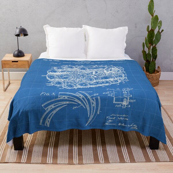 Item preview, Airplane Jet Engine Patent - Airline Engine Art - Blueprint designed and sold by patentpress.