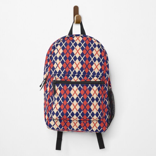 Aperçu de l'œuvre Argyle | Rouge Blanc Bleu | Motif à losanges 9 créée et vendue par NobleForte.
