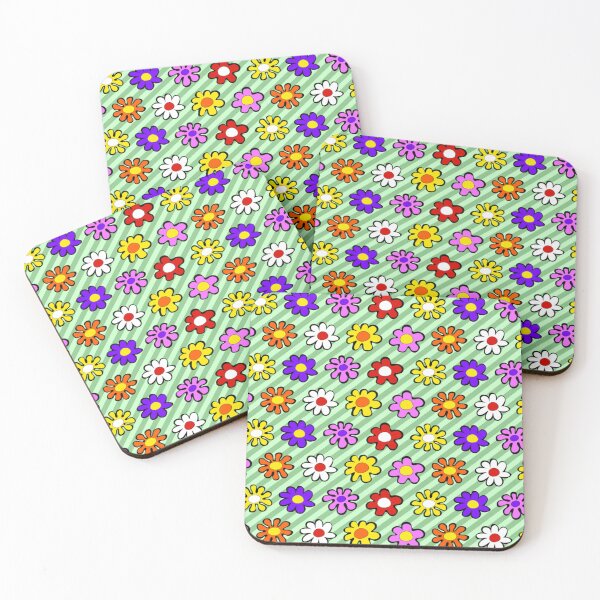 Item preview, Floral pattern with colorful daisies designed and sold by janusa.