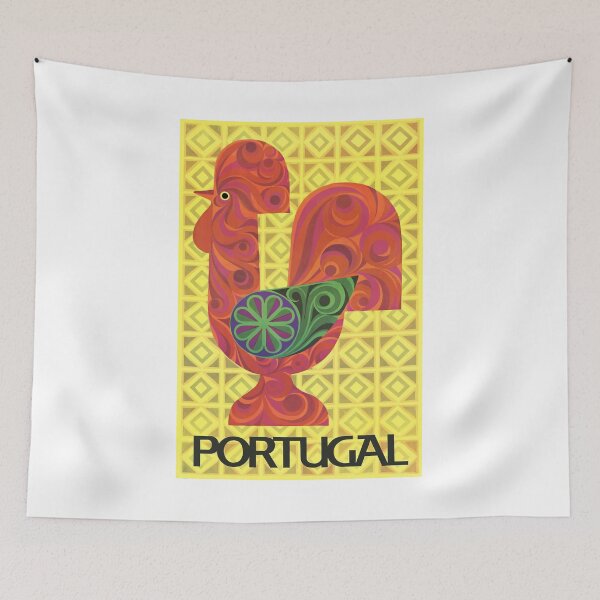 Item preview, 1971 PORTUGAL Galo De Barcelos Rooster Travel Poster designed and sold by retrographics.