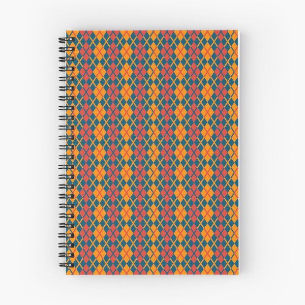 Aperçu de l'œuvre Argyle | Rouge Orange Bleu | Motif Argyle 10 créée et vendue par NobleForte.