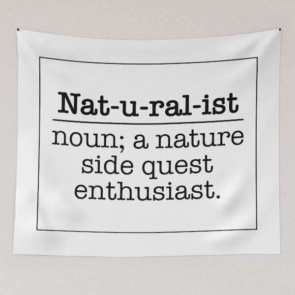 Item preview, Naturalist Definition - Nature Side Quest Enthusiast - Black & White designed and sold by EcoElsa.
