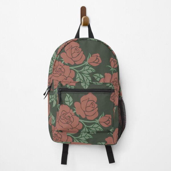 Item preview, Vintage Red Rose Floral Pattern On Olive designed and sold by GraphicsClub.
