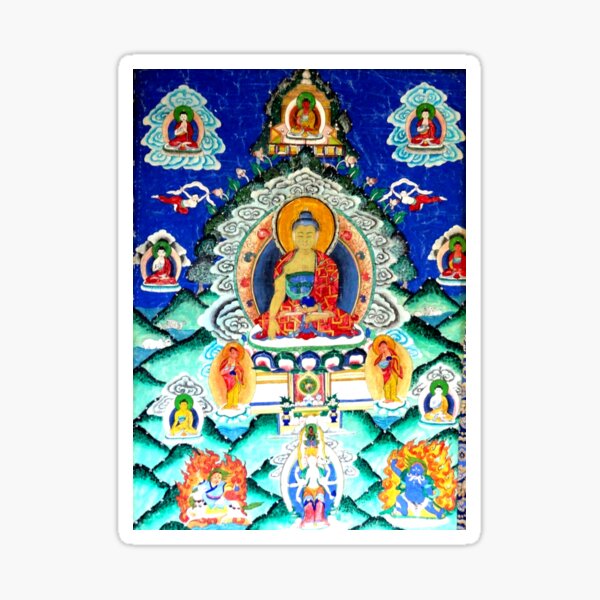 Powerful Healing Tibetan Thankga Sticker
