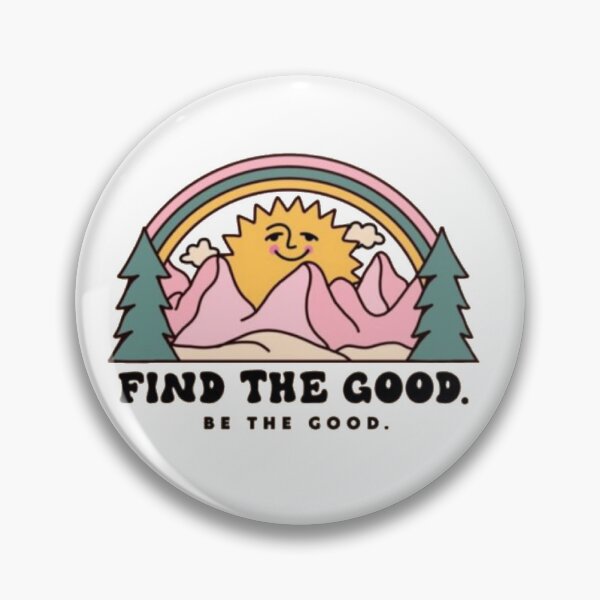 Item preview, Find The Good Positivity Optimism Nature Sticker designed and sold by Preppy Positivity.