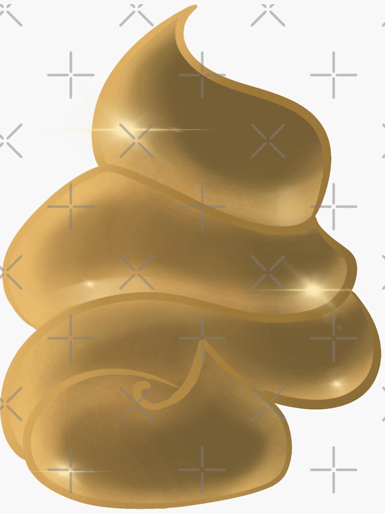 "Golden Poop" Sticker for Sale by Brawni3D Redbubble