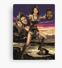April Ludgate vs Black Eyed Peas Canvas Print