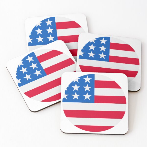 Item preview, round united states flag designed and sold by andriassaputro.