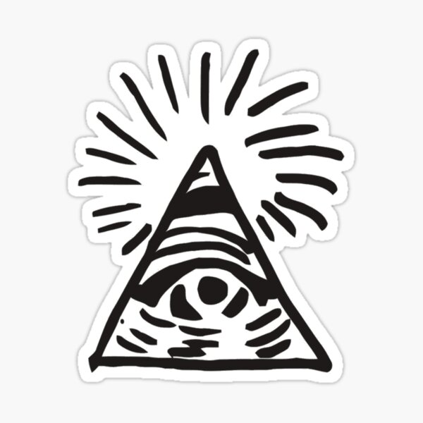 Letrero Illuminati - Antes de la tormenta - La vida es extraña Pegatina
