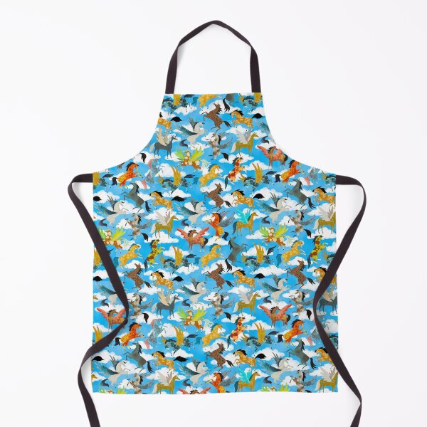 Item preview, Unicorn Garden - blue background designed and sold by Silver Steer Design.