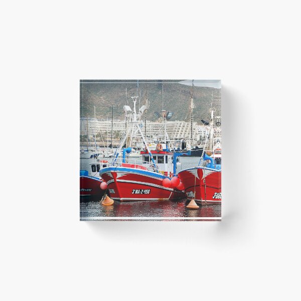 Item preview, MARITIME #15 - Bright Red Hulled Boats in a Row designed and sold by DEL-Productions.