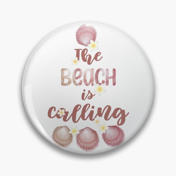 Item preview, The beach is calling lettering, shells, exotic flowers designed and sold by DarianaArt.
