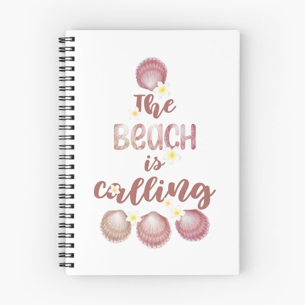 Item preview, The beach is calling lettering, shells, exotic flowers designed and sold by DarianaArt.