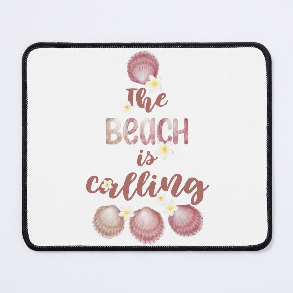 Item preview, The beach is calling lettering, shells, exotic flowers designed and sold by DarianaArt.
