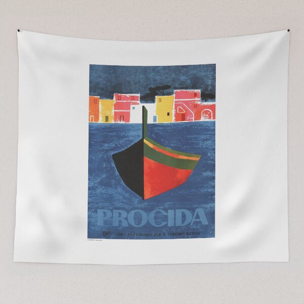 Item preview, 1954 ITALY Procida Travel Poster designed and sold by retrographics.