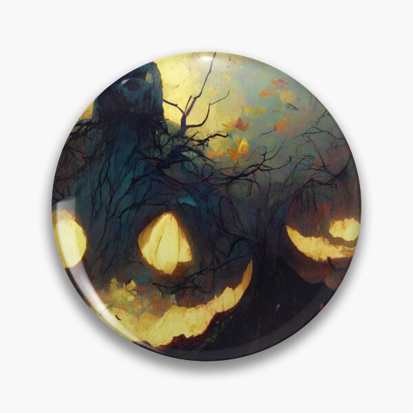 Artikelvorschau, Gruseliger Jack-O-Lantern-Kürbis-Halloween-Wald entworfen und verkauft von MythicPrompts.