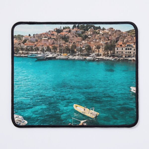 Item preview, Boats in Croatian Harbour - Watercolour Style designed and sold by WWWC2288.