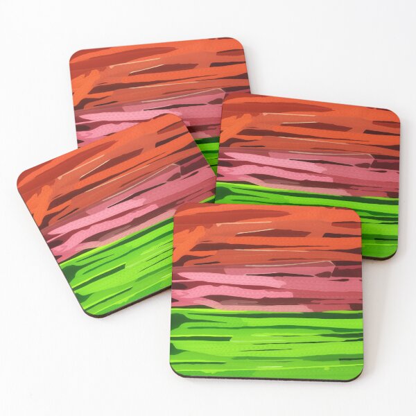 Item preview, Orange Pink Green Lines - Bright Textured Design  designed and sold by TheSplitWindow.