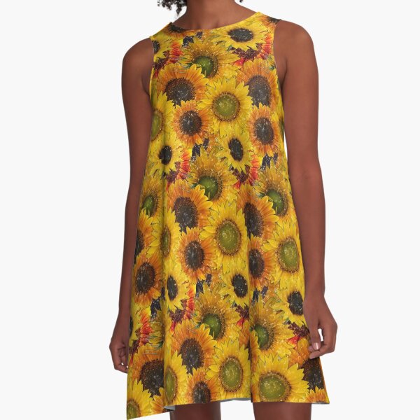 Sunflowers From My Garden No. 010 A-Line Dress