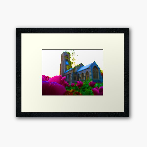 Flowers Outside St Giles II Framed Art Print
