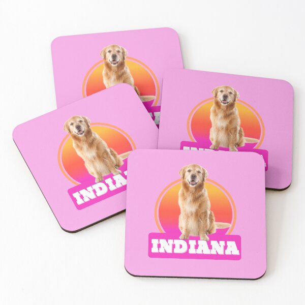 Artikelvorschau, Bundesstaat Indiana und Golden Retriever entworfen und verkauft von Weather gifts .