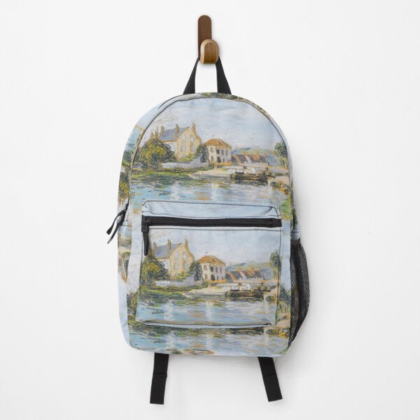 Item preview, Houses On The Edge Of The Lock Of La Garonne Alfred Sisley designed and sold by OldTimeArt.