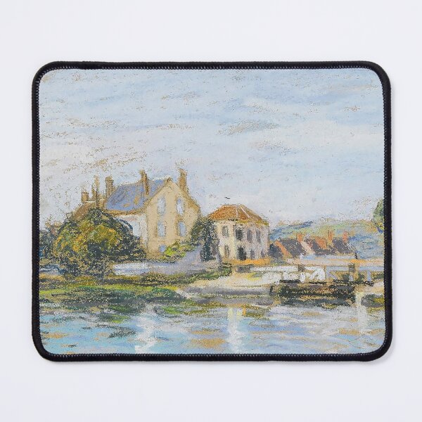 Item preview, Houses On The Edge Of The Lock Of La Garonne Alfred Sisley designed and sold by OldTimeArt.
