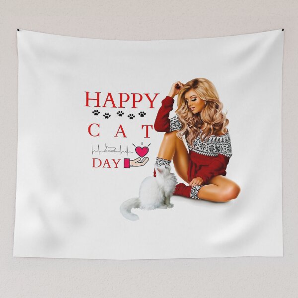 Item preview, Happy Cat Day - Cat Women - international cat day designed and sold by Williamhurley.